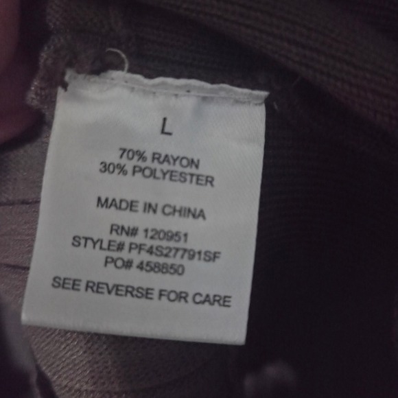 PINQUE Womens Ribbed Knit Batwing Dolman Sleeve Sweater Brown Size L - Picture 3 of 4